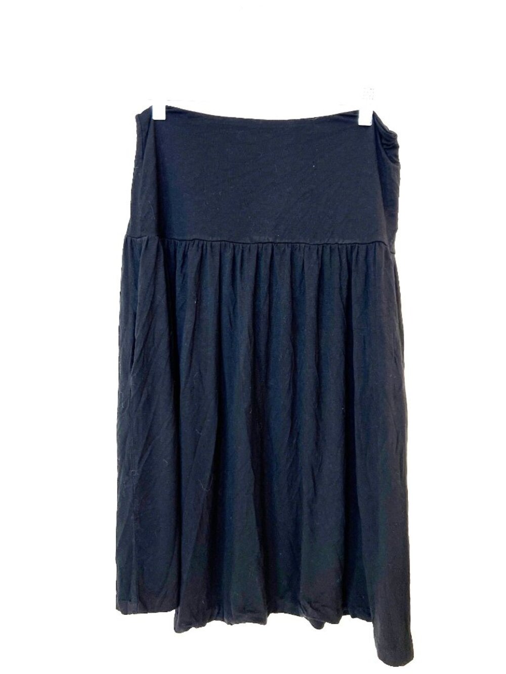 Simlu Large Black Skirt New Minimalist Pockets Capsule Wardrobe Midi Womans